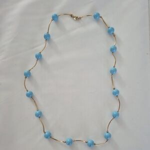 Ross-Simons 14K Gold And Turquoise Necklace